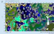 Players can find diamonds in the mountains (Image via Chunkbase)